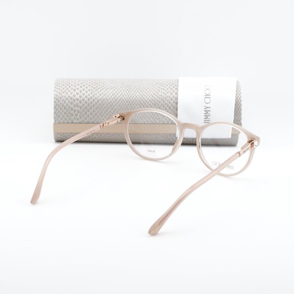 Jimmy Choo JC272 08XO 00 Round 49mm Eyeglasses - Pink on Crystal - Picture 6 of 11